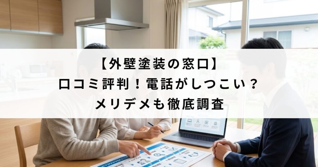 【外壁塗装の窓口】口コミ評判！電話がしつこい？メリデメも徹底調査